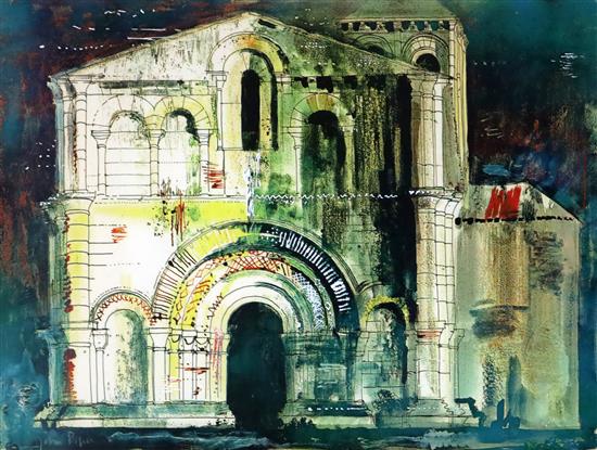 § John Piper (1903-1992) Jazenne, Charente (Levinson 196) 24.25 x 31.5in.